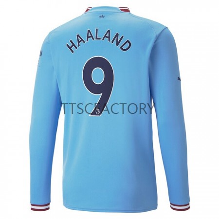 Fotballdrakt Manchester City Haaland 9 Hjemmetrøye 2022-2023 Langermet